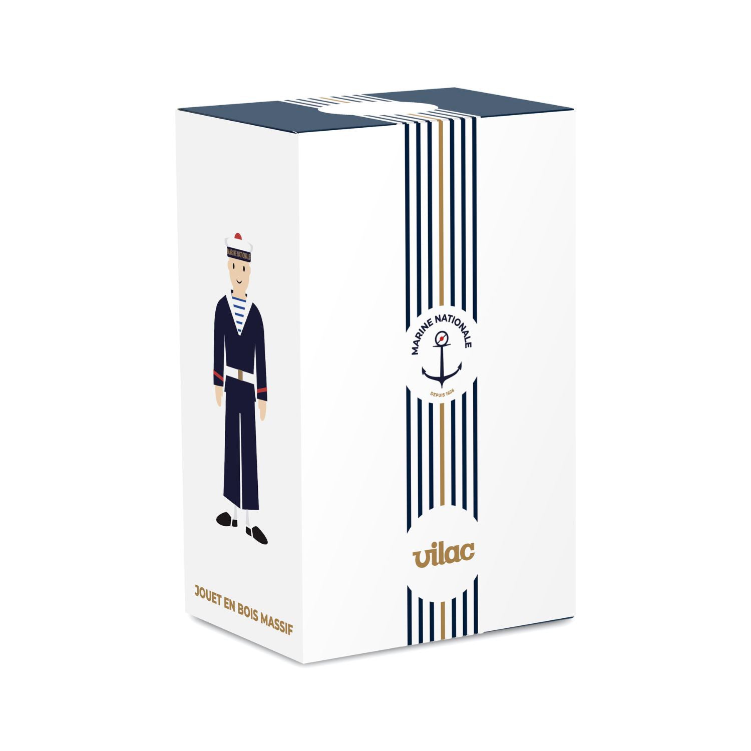 Coffret fermé du jouet à empiler marin en bois VILAC – cadeau bébé 1 an.