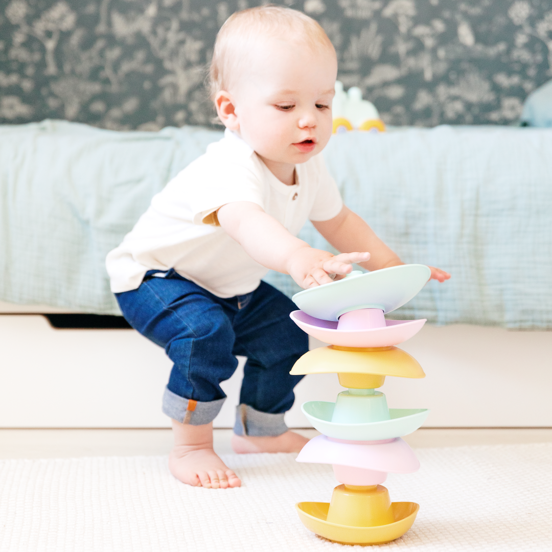 Idée cadeau premier noël de bébé, Jouet d'éveil 6 mois, Jouet à empiler  pour bébé